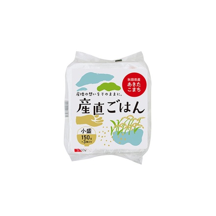 大潟村あきたこまち生産協会 秋田県産 あきたこまち 産直ごはん (150g×3P)×8個入|ご飯 米 パック 電子レンジ パックご飯 レトルト 時短