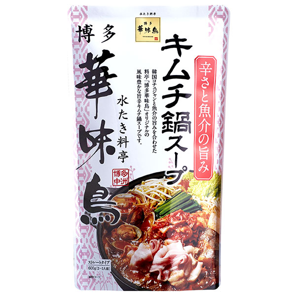 トリゼンフーズ 博多華味鳥 キムチ鍋スープ 600g×12袋入|調味料 鍋つゆ 鍋スープ 鍋の素 鍋のもと スープ つゆ だし キムチ鍋