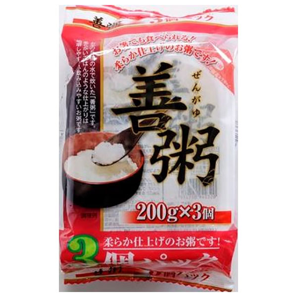 たかの 善粥 3個パック (200g×3個)×8袋入|一般食品 レトルト食品 ご飯 お粥 おかゆ