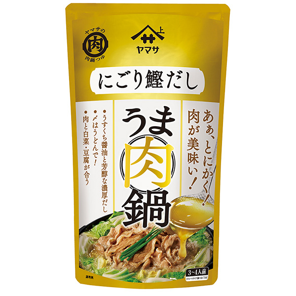 ヤマサ醤油 うま肉鍋つゆ にごり鰹だし 750gパウチ×12袋入|調味料 鍋スープ 鍋つゆ かつお出汁