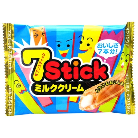 やおきん セブンスティック ミルククリーム 7本×12個入|お菓子 スナック菓子 ウエハース ミルク