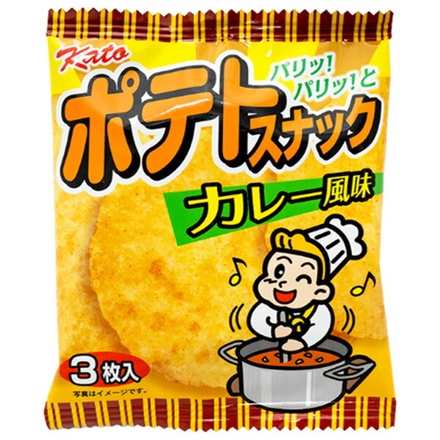 やおきん ポテトスナック カレー風味 3枚×20本入|お菓子 スナック菓子 駄菓子 カレー味