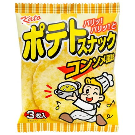 やおきん ポテトスナック コンソメ風味 3枚×20本入|お菓子 スナック菓子 駄菓子 コンソメ風味