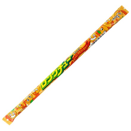 やおきん ロングチュー オレンジ 1本×36本入|お菓子 駄菓子 キャンディー オレンジ ロング