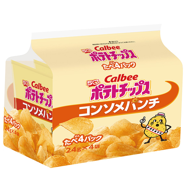 カルビー ポテトチップス コンソメパンチ たべよんパック 96g×8袋入 メーカー 問屋直送|お菓子 スナック菓子 Calbee ポテチ コンソメ