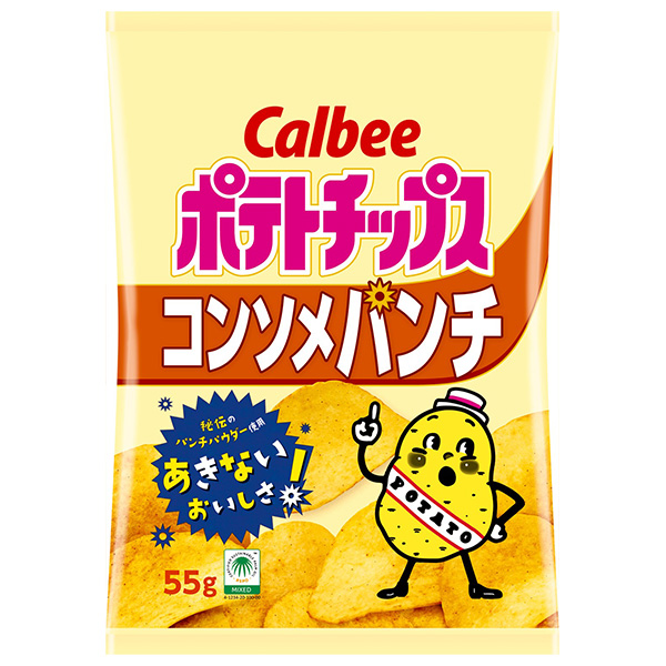 カルビー ポテトチップス コンソメパンチ 55g×16袋入|お菓子 スナック菓子 Calbee
