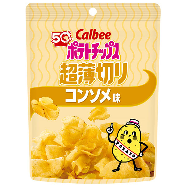 カルビー ポテトチップス 超薄切り コンソメ味 40g×12袋入|お菓子 スナック菓子 Calbee