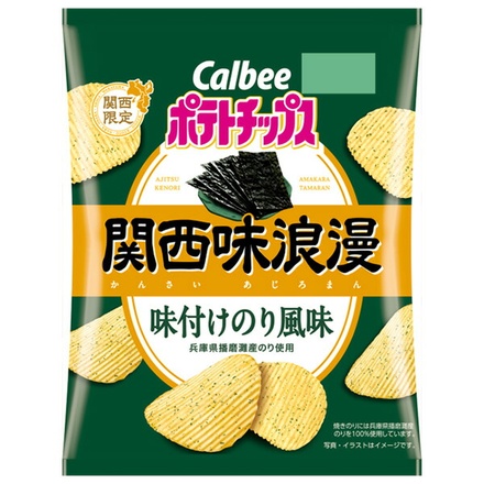 カルビー ポテトチップス 関西味浪漫 味付けのり風味 57g×12袋入|お菓子 スナック菓子 Calbee ポテチ