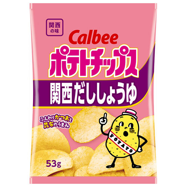 カルビー ポテトチップス 関西だししょうゆ 53g×12袋入|お菓子 スナック菓子 Calbee 関西だし醤油