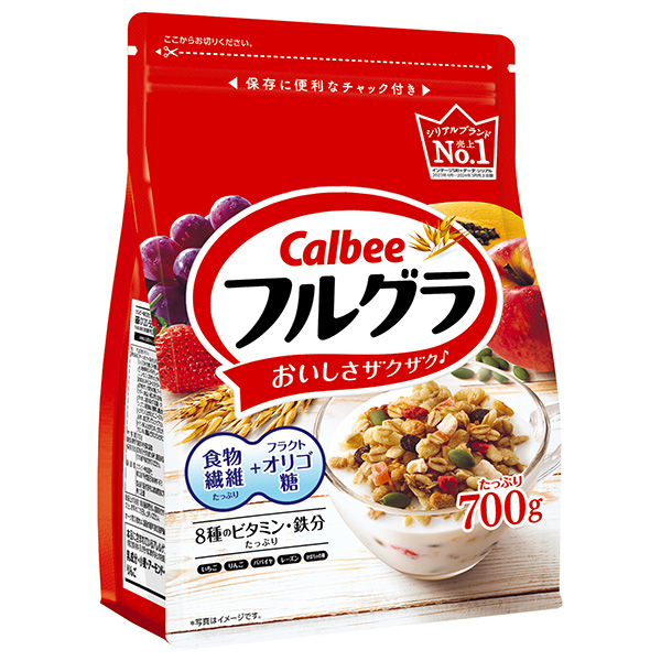 カルビー フルグラ 700g×6袋入 メーカー 問屋直送|フルーツグラノーラ 食物繊維 オリゴ糖 ビタミン