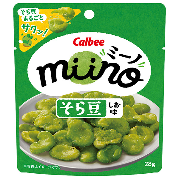 カルビー miino(ミーノ) そら豆 しお味 28g×12袋入 メーカー 問屋直送|Calbee お菓子 スナック菓子 豆菓子