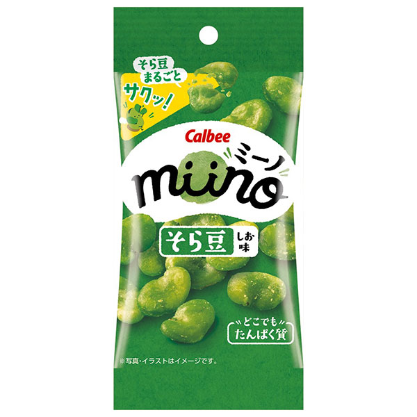 カルビー miino(ミーノ) そら豆 しお味 20g×18袋入×(2ケース)|Calbee お菓子 スナック菓子 豆菓子