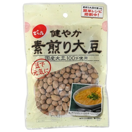 でん六 素煎り大豆 75g×12袋入 メーカー 問屋直送|豆菓子 国産大豆 ヘルシーおやつ 健康おつまみ 豆スナック 素煎り 豆