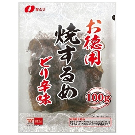 なとり 徳用 焼するめ ピリ辛味 100g×10袋入 メーカー 問屋直送|なとり 徳用 焼するめ ピリ辛 カロリー 噛みごたえ アレンジ 炙り方 おつまみ レビュー