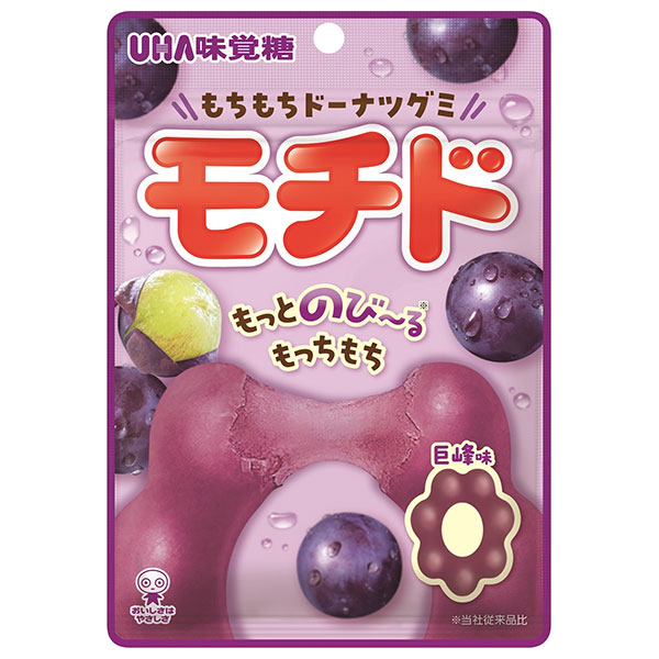 ネコポス UHA味覚糖 モチド 巨峰 45g×10個入| 全国UHA お菓子 袋 グミ 駄菓子 もちもち 伸びる 巨峰 ぶどう グレープ