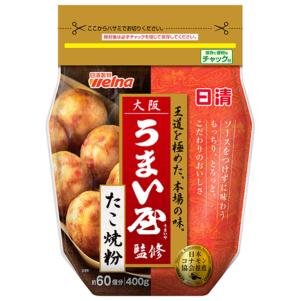 日清ウェルナ 日清 大阪うまい屋監修 たこ焼粉 400g×12袋入|一般食品 調味料 粉末 小麦粉