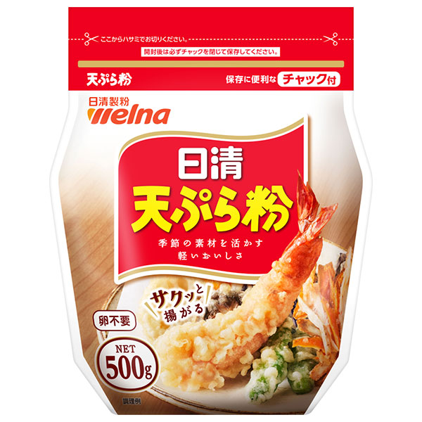日清ウェルナ 日清 天ぷら粉 チャック付 500g×12袋入|天ぷら粉 天ぷら てんぷら 粉 料理