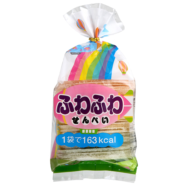 三河屋製菓 ふわふわせんべい 43g×12袋入 メーカー 問屋直送|お菓子 おつまみ せんべい 合成着色料・合成保存料不使用