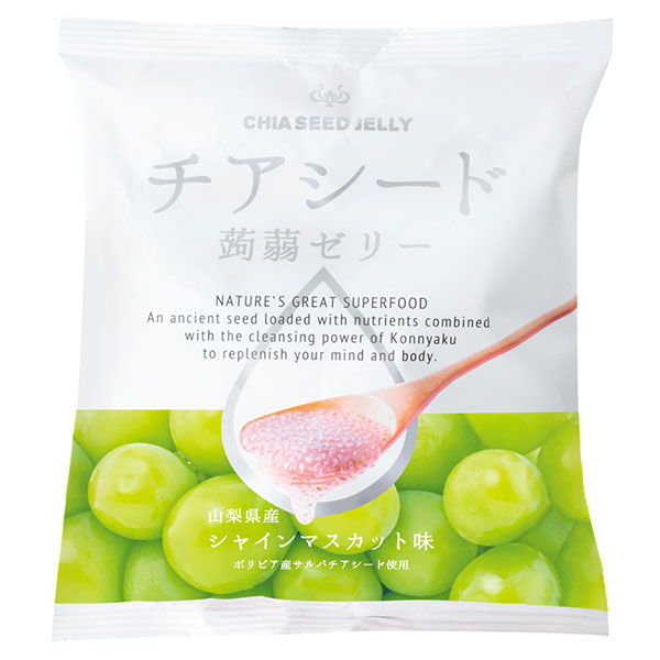 若翔 チアシード 蒟蒻ゼリー シャインマスカット 10個×12袋入|お菓子 こんにゃくゼリー チアシード マスカット