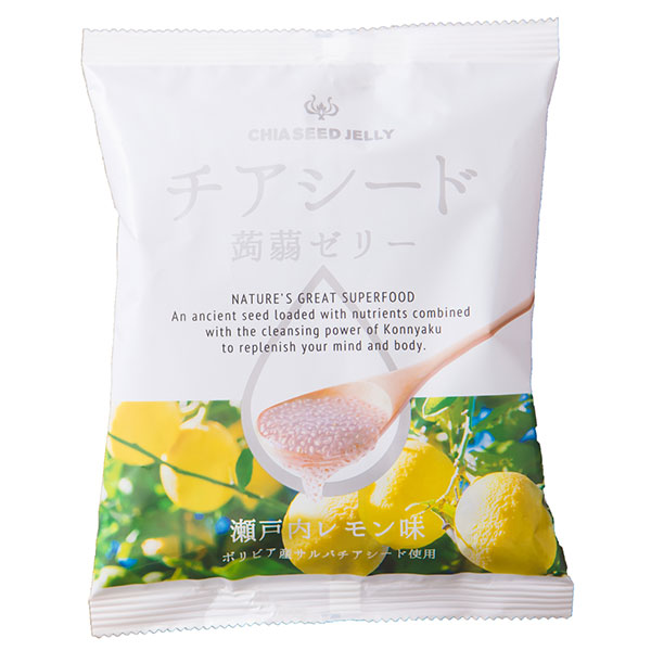 若翔 チアシード蒟蒻ゼリー 瀬戸内レモン味 10個×12袋入|お菓子 果実 こんにゃくゼリー れもん