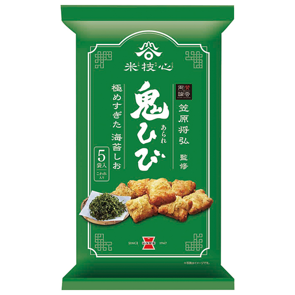 岩塚製菓 鬼ひび 海苔しお 100g×12袋入|お菓子 おつまみ あられ のりしお