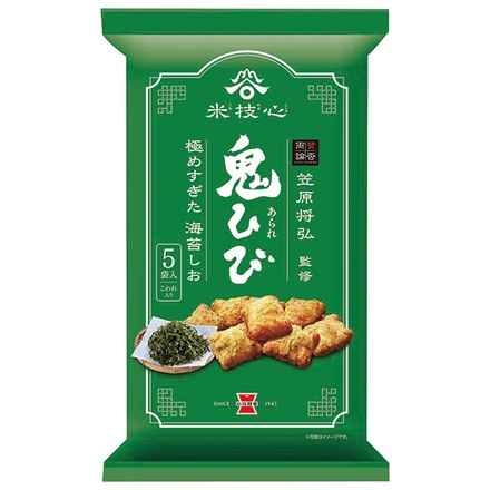 岩塚製菓 鬼ひび 海苔しお 80g×12袋入 メーカー 問屋直送|お菓子 おつまみ あられ のりしお