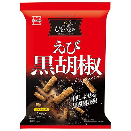 岩塚製菓 THEひとつまみ えび黒胡椒 80g×12袋入 メーカー 問屋直送|お菓子 おかき あられ おつまみ ピーナッツ