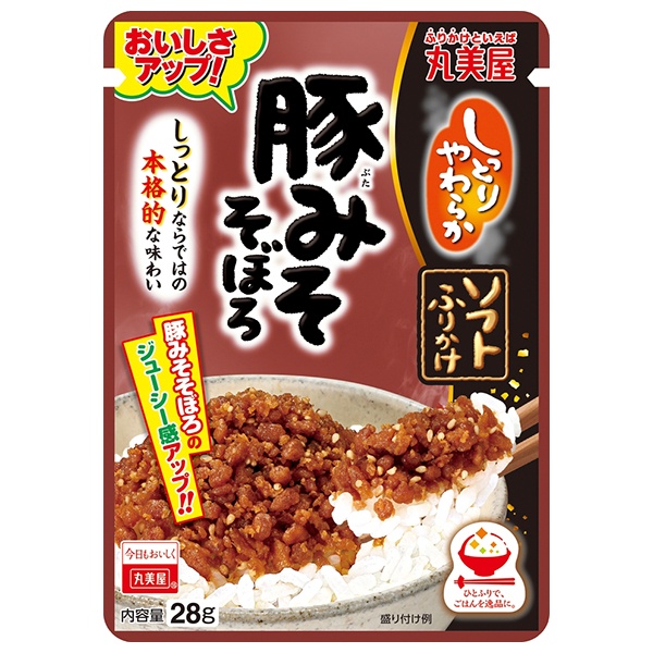 ネコポス 丸美屋 ソフトふりかけ 豚みそそぼろ 28g×10袋入| 全国一般食品 調味料 ふりかけ チャック袋