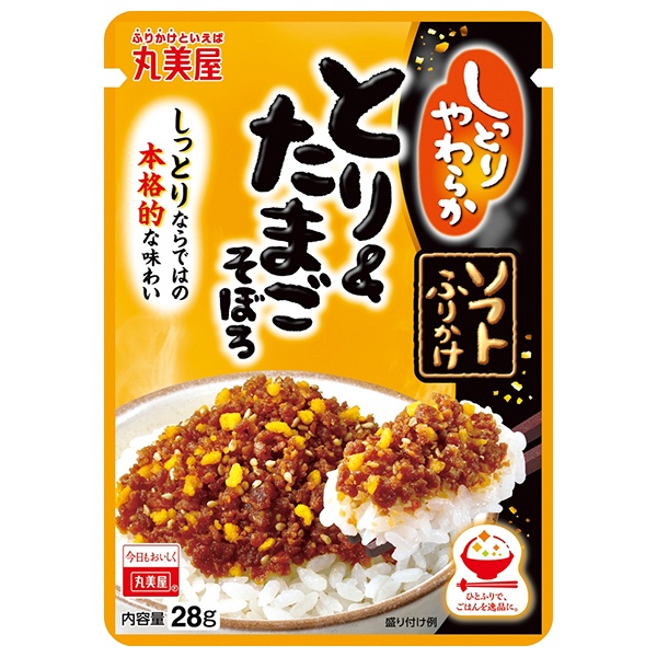ネコポス 丸美屋 ソフトふりかけ とり&たまごそぼろ 28g×10袋入| 全国一般食品 調味料 ふりかけ チャック袋
