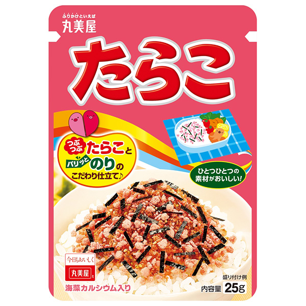ネコポス 丸美屋 ふりかけ たらこ 25g×10袋入| 全国一般食品 調味料 ふりかけ チャック