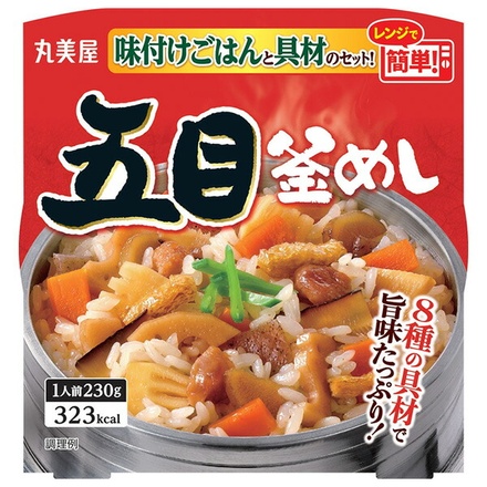 丸美屋 五目釜めし 味付けごはん付き 230g×6個入×(2ケース)|レトルト 釜めし レンジ ご飯 五目