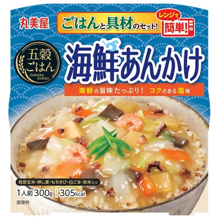 丸美屋 五穀ごはん 海鮮あんかけ 300g×6個入|レトルト 海鮮 レンジ ご飯 あんかけ 五穀