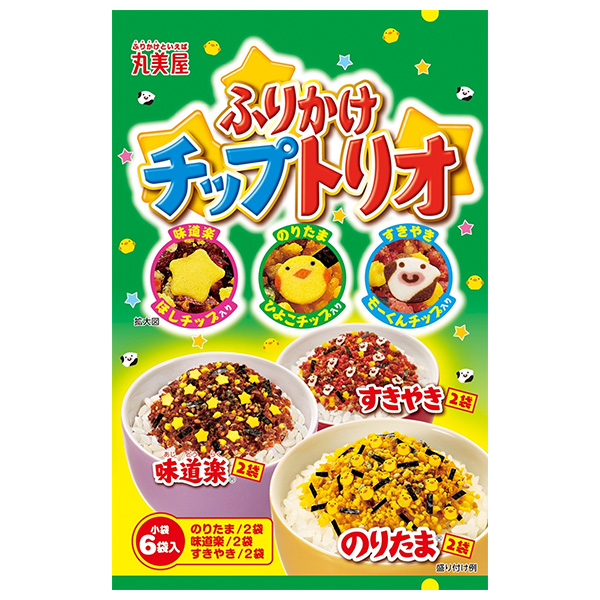 ネコポス 丸美屋 ふりかけ チップトリオ 14g×10袋入| 全国マルミヤ ふりかけ のりたま すきやき たらこ