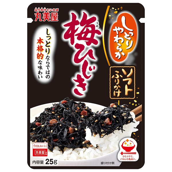 ネコポス 丸美屋 ソフトふりかけ 梅ひじき 25g×10袋入| 全国調味料 ふりかけ マルミヤ