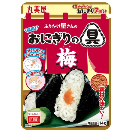 ネコポス 丸美屋 簡単 おにぎりの具 梅 14g×10袋入| 全国マルミヤ ふりかけ 具 梅