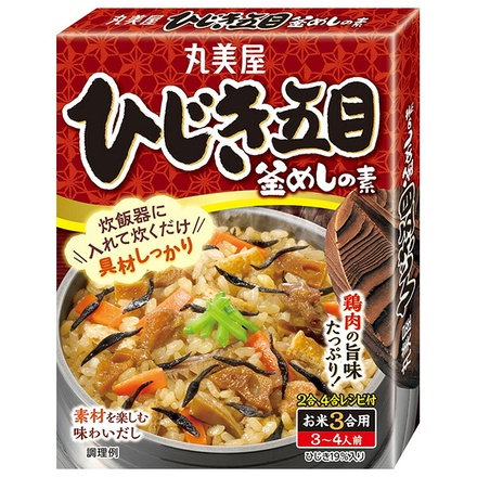 丸美屋 ひじき五目釜めしの素 215g×8個入|一般食品 調味料 素 釜飯 料理の素 かまめし