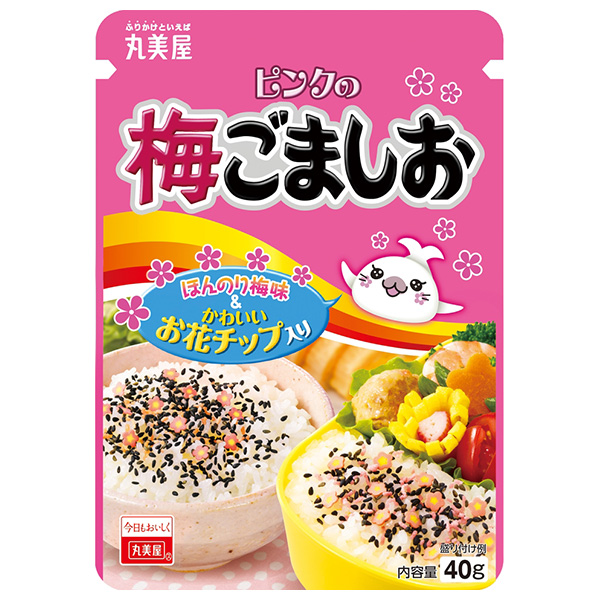 ネコポス 丸美屋 ピンクの梅ごましお 40g×10袋入| 全国一般食品 調味料 ふりかけ マルミヤ