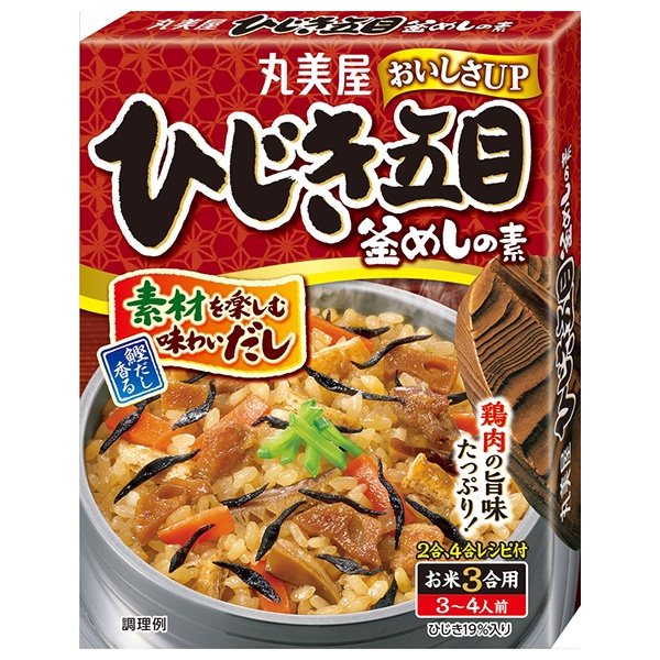丸美屋 ひじき五目釜めしの素 215g×5個入|一般食品 調味料 素 釜飯 料理の素 かまめし