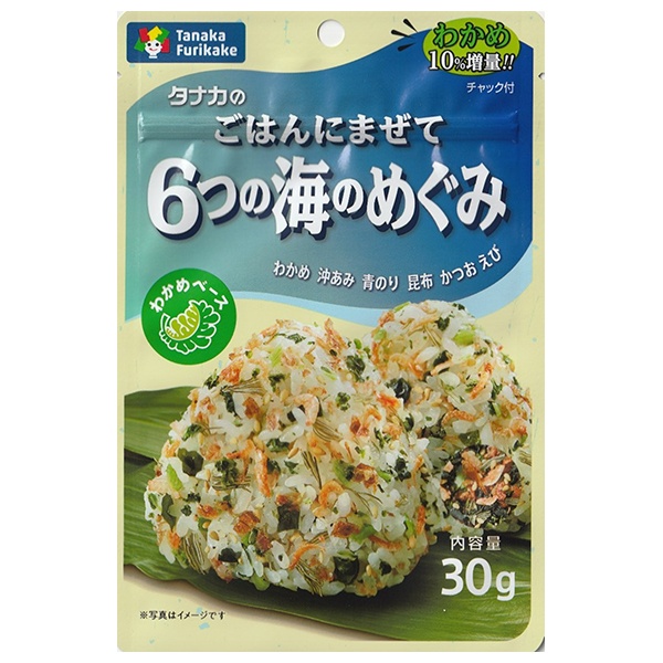 田中食品 ごはんにまぜて 6つの海のめぐみ 30g×10袋入|ふりかけ チャック袋 調味料 まぜごはんの素