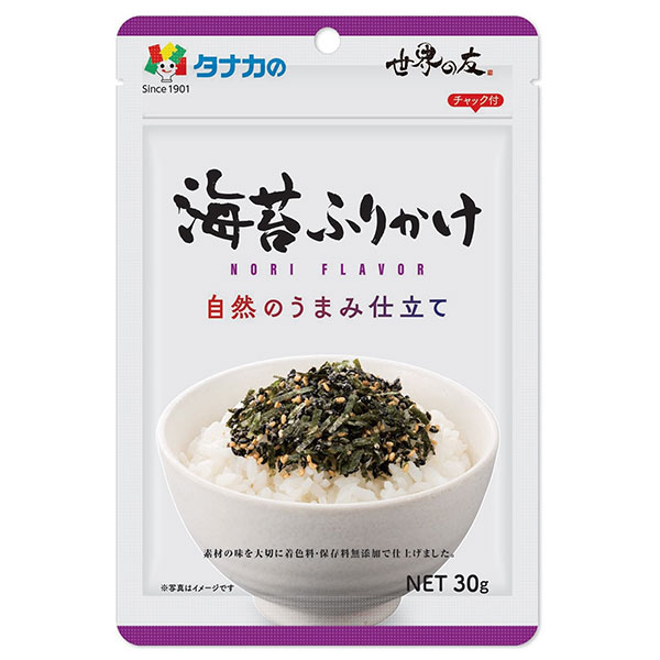 田中食品 自然のうまみ仕立て 海苔ふりかけ 30g×10袋入|ふりかけ チャック袋 調味料 まぜごはんの素