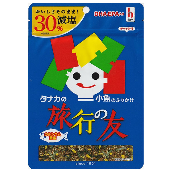 田中食品 減塩ふりかけ 旅行の友 32g×10袋入|ふりかけ チャック袋 調味料 小魚