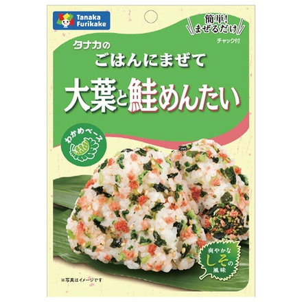 田中食品 ごはんにまぜて 大葉と鮭めんたい 24g×10袋入|ふりかけ まぜごはん さけ 大葉 めんたい しそ 爽やか ワカメ おにぎり 簡単 チャック付き