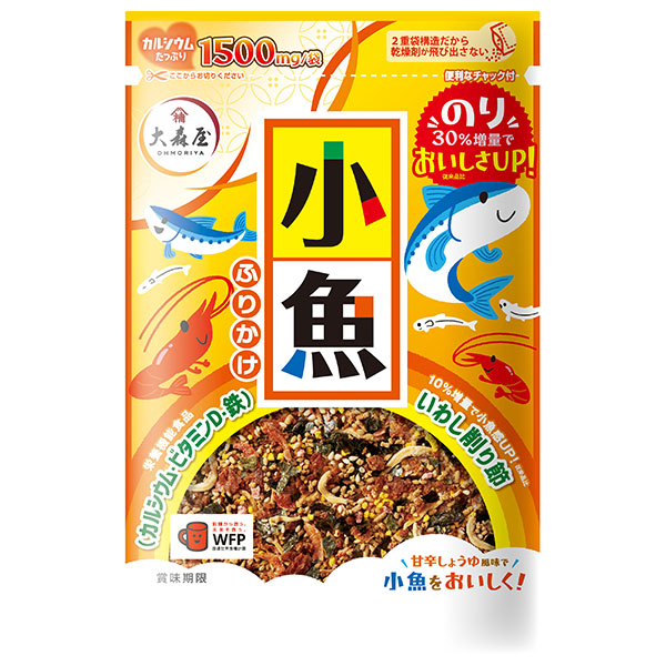 大森屋 小魚ふりかけ 45g×10袋入|一般食品 調味料 ふりかけ カルシウム ビタミンD 栄養機能食品