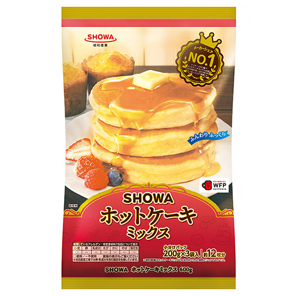昭和産業 (SHOWA) ホットケーキミックス 600g(200g×3袋)×20袋入|ホットケーキミックス ホットケーキ 小麦粉 菓子