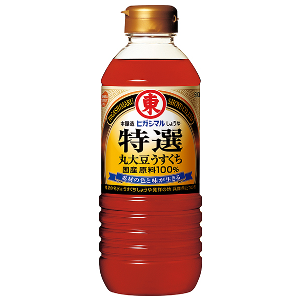 ヒガシマル醤油 特選丸大豆うすくちしょうゆ 500mlペットボトル×12本入|一般食品 調味料 醤油 薄口 淡口