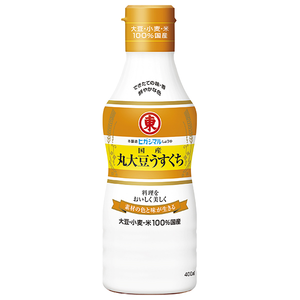 ヒガシマル醤油 国産 丸大豆うすくち 400ml×12本入|一般食品 調味料 醤油 薄口 しょうゆ