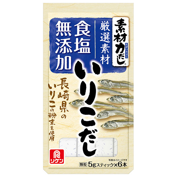 理研ビタミン 素材力だし いりこだし 30g(5g×6本)×10袋入|調味料 だし 顆粒