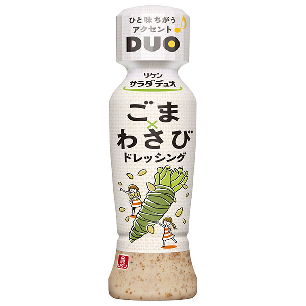 理研ビタミン リケン サラダデュオ ごまわさびドレッシング 190mlペットボトル×12本入|調味料 ドレッシング 胡麻