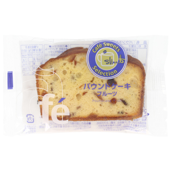 モントワール カフェパウンドケーキ フルーツ 1個×6袋入|お菓子 おやつ パウンドケーキ ケーキ 洋菓子 フルーツケーキ