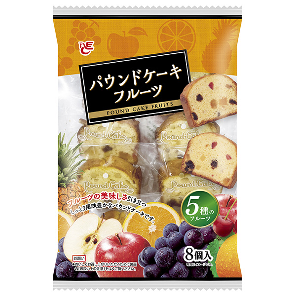 エースベーカリー パウンドケーキフルーツ 8個×10袋入|お菓子 おやつ 洋菓子 焼菓子 ケーキ
